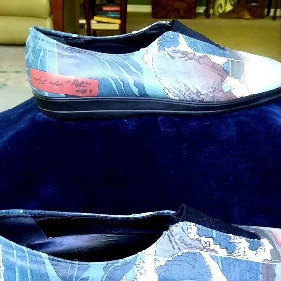 Icon Ocean Painted ICON Wearable Art Shoes Shoes Men's Size 9.5 - Picture 11 of 12